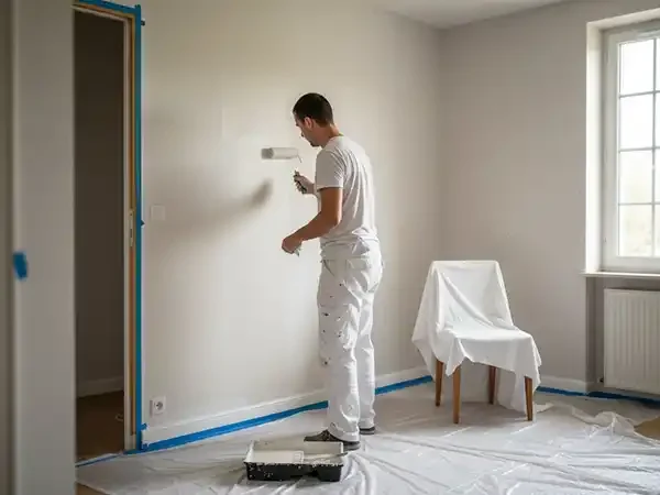 Peinture intérieure salon contemporain